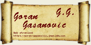 Goran Gašanović vizit kartica